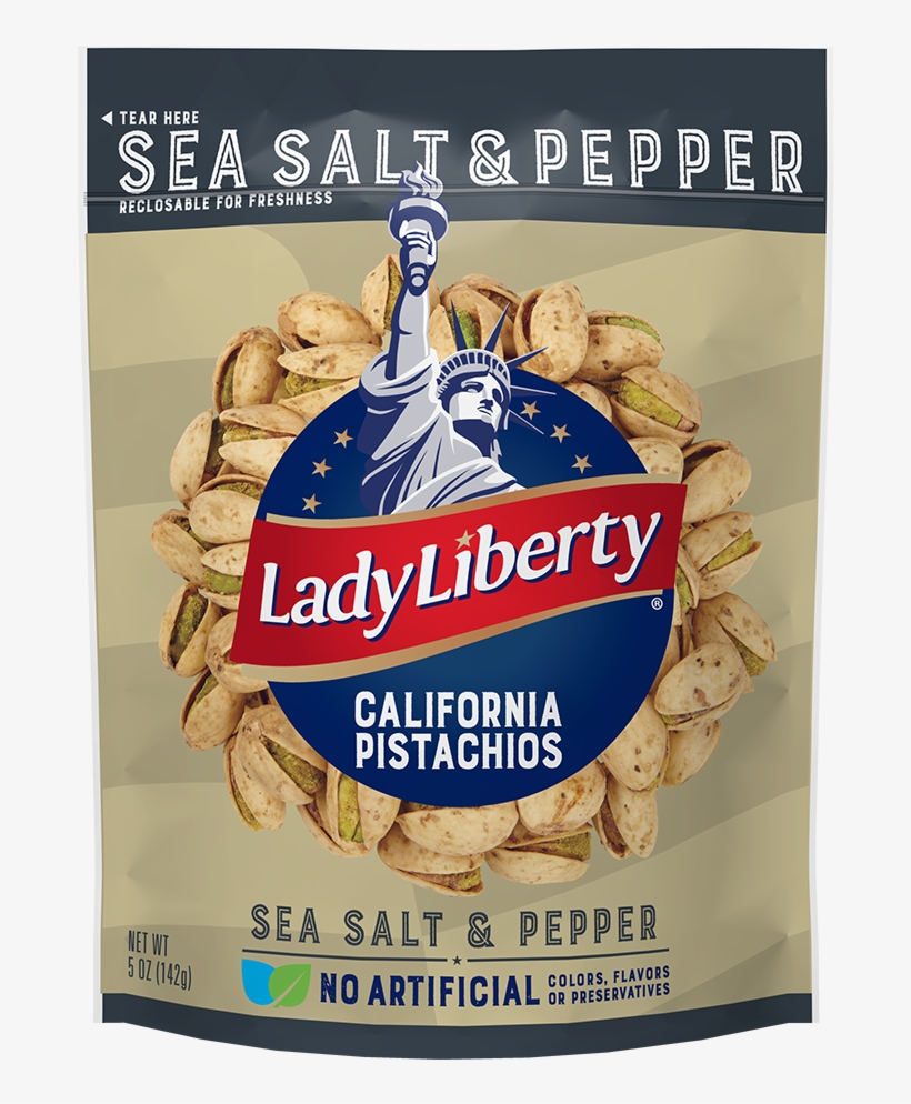 Sea Salt & Pepper California Pistachios - Statue Of Liberty, transparent png download