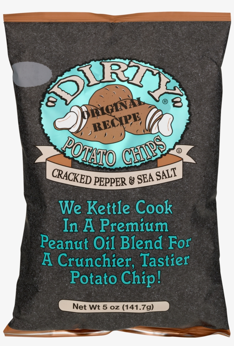 "dirty" Potato Chips Cracked Pepper & Sea Salt, - Dirty Potato Chips, transparent png download