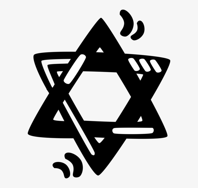 Vector Illustration Of Star Of David Shield Of David - Vector Graphics, transparent png download