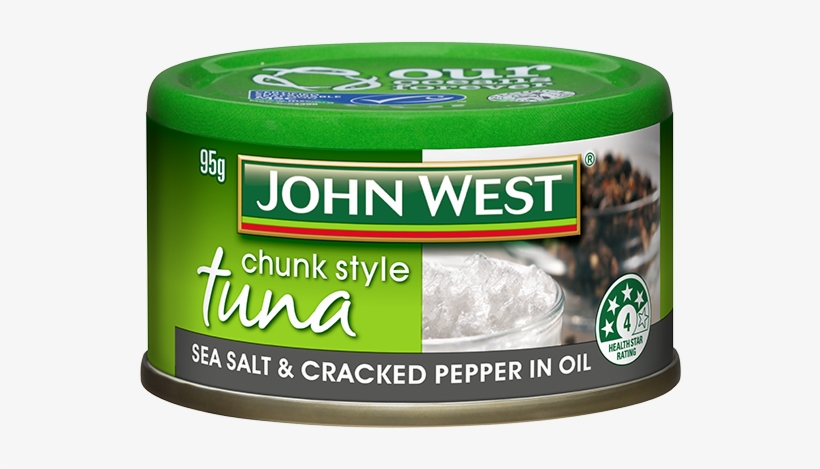 Tuna Chunks Sea Salt And Cracked Pepper In Oil 95g - John West Tuna Springwater, transparent png download