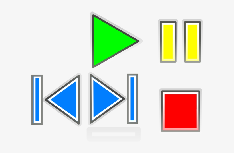 Play Pause Stop Fwd Back Clip Art - Play Fwd, transparent png download