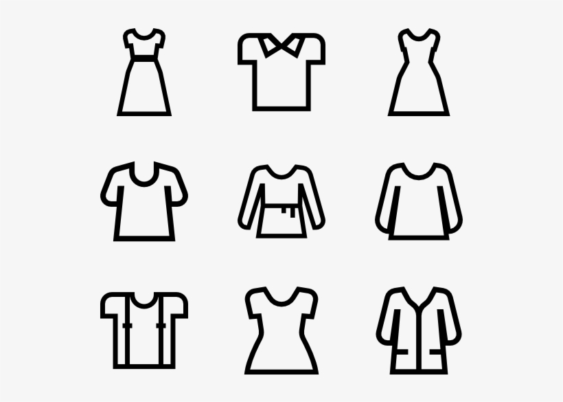 Linear Clothes - Blouse Icon, transparent png download