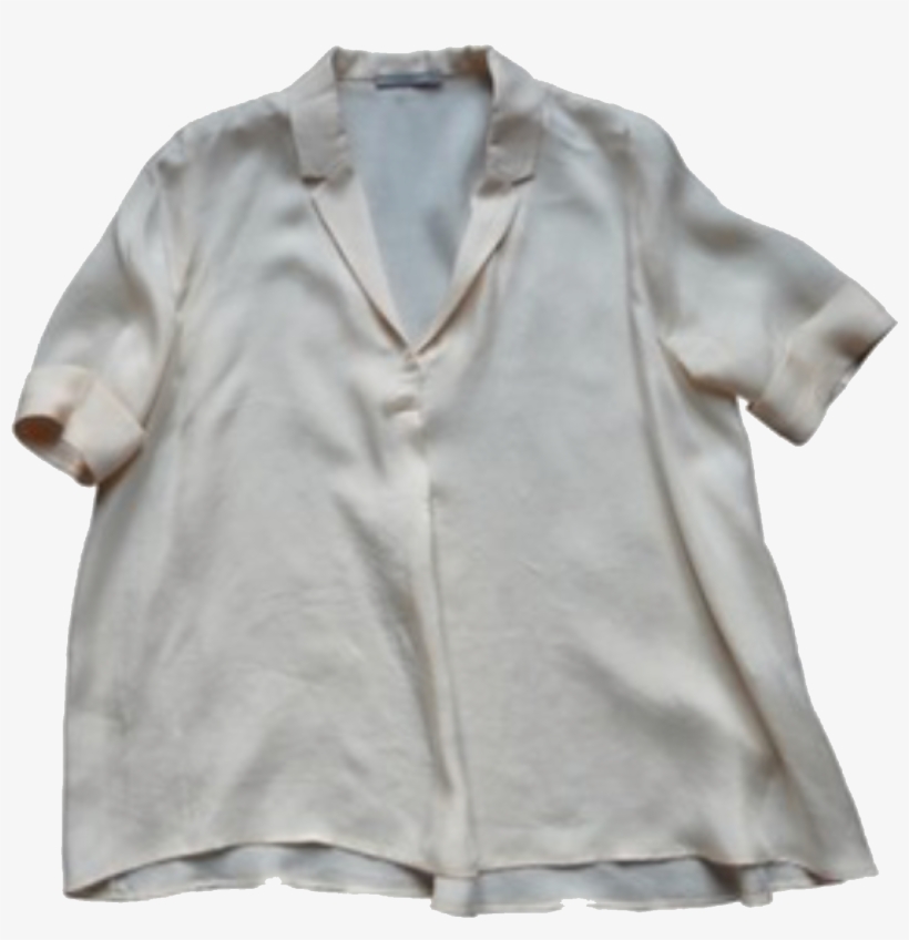 White Polyvore Moodboard Filler Shirt Grey - Ganni, transparent png download