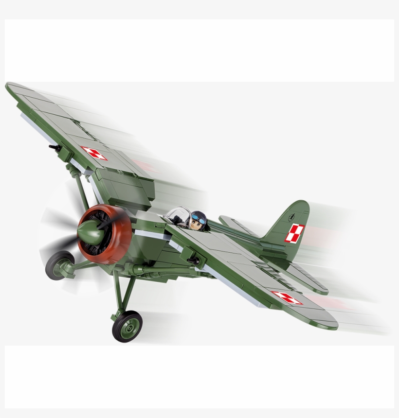 Cobi Minifig World War Ii Polish Fighter Plane Pzl - Pzl P 11 Cobi, transparent png download