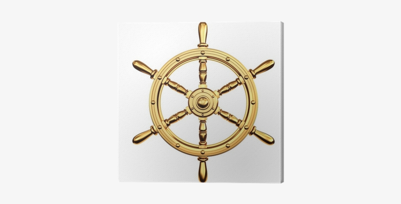 Ship Steering Wheel Gold, transparent png download
