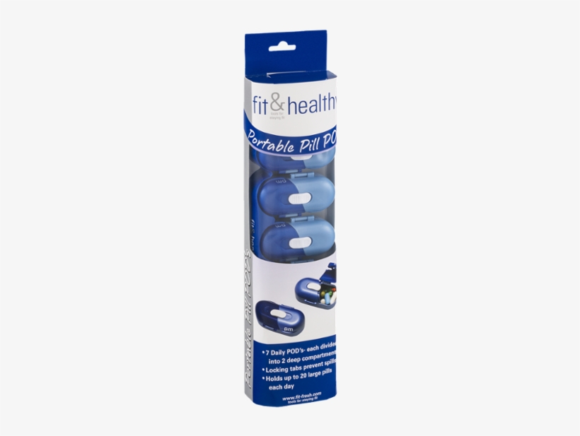 Fit And Fresh Portable Pill Pods - 7 Pods + Organizing, transparent png download