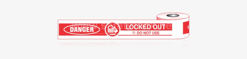 Lockout Barrier Tape - Label, transparent png download