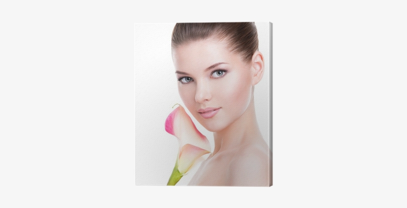 Beautiful Face Of Young Pretty Woman With Healthy Skin - Face, transparent png download