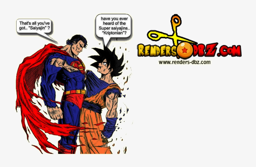 Goku Superman Fight - Have You Heard Of Super Saiyan, transparent png download