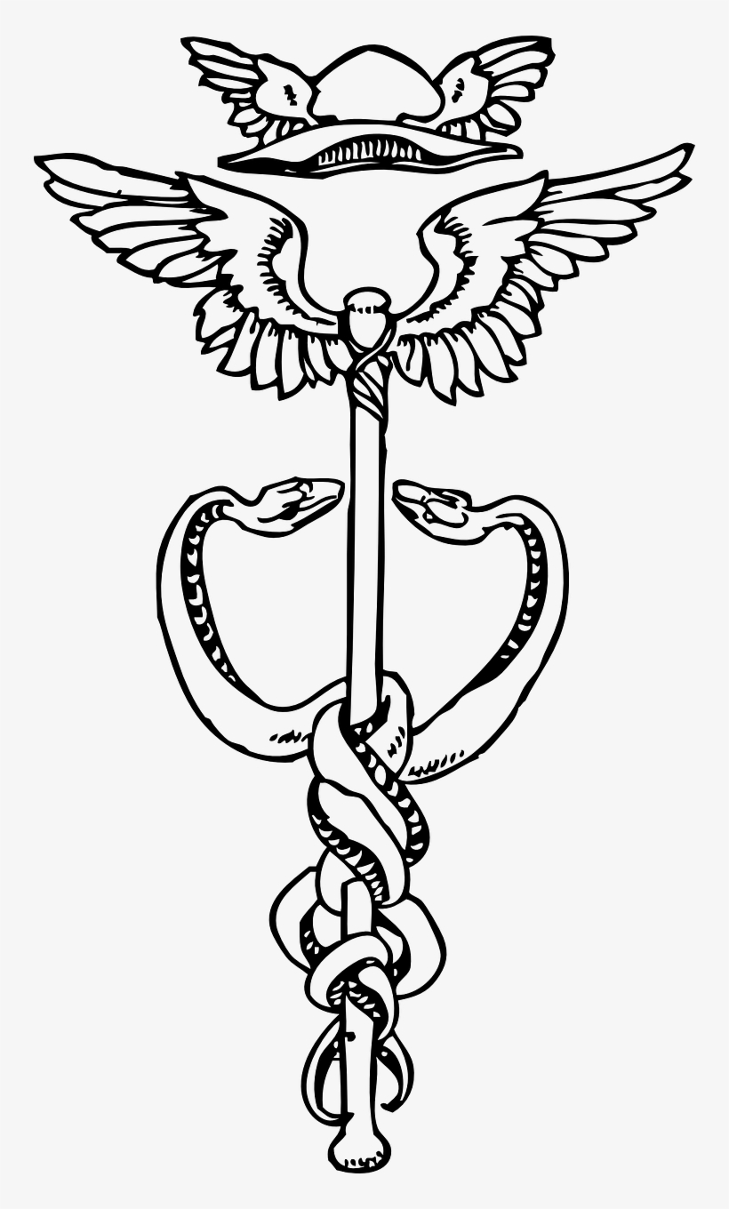 Emblem Medical Caduceus - Caduceus Png, transparent png download
