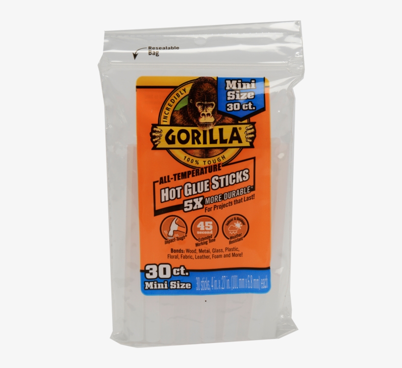 Gorilla Hot Glue Sticks - Gorilla Glue Hot Glue, transparent png download