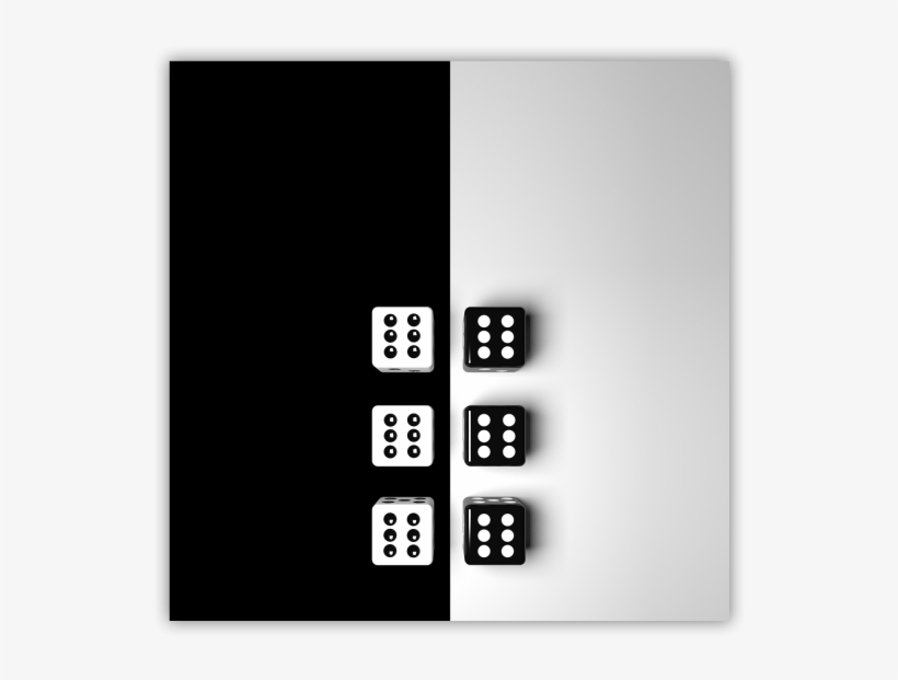 Black And White Dice - Dice, transparent png download