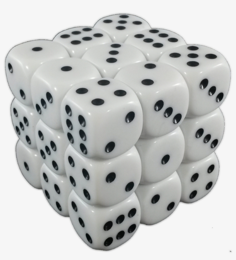 White Opaque W/ Black Pips, transparent png download