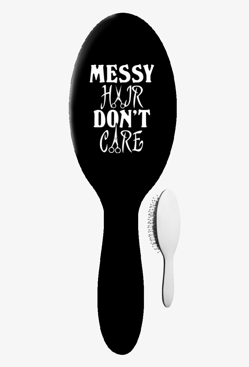 Messy Hair Don't Care Hair Brush - Illustration, transparent png download