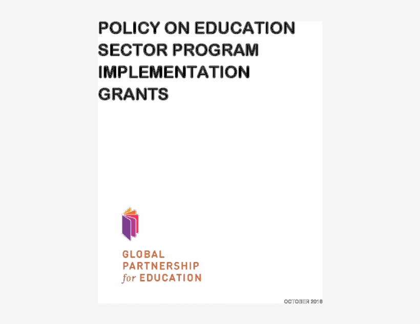 Policy On Education Sector Program Implementation Grants - Global Partnership For Education, transparent png download