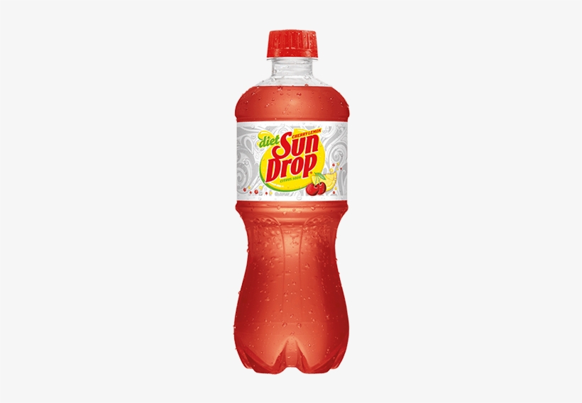 Diet Sun Drop Cherry Lemon Citrus Soda - Diet Sun Drop Cherry Lemon, 20 Fl Oz Bottle, transparent png download