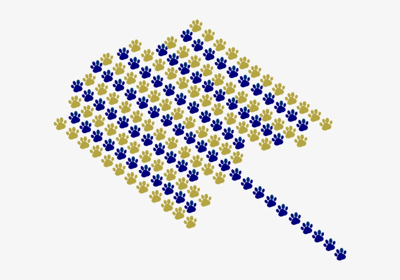 Paw Print Svg Clip Arts 600 X 494 Px, transparent png download