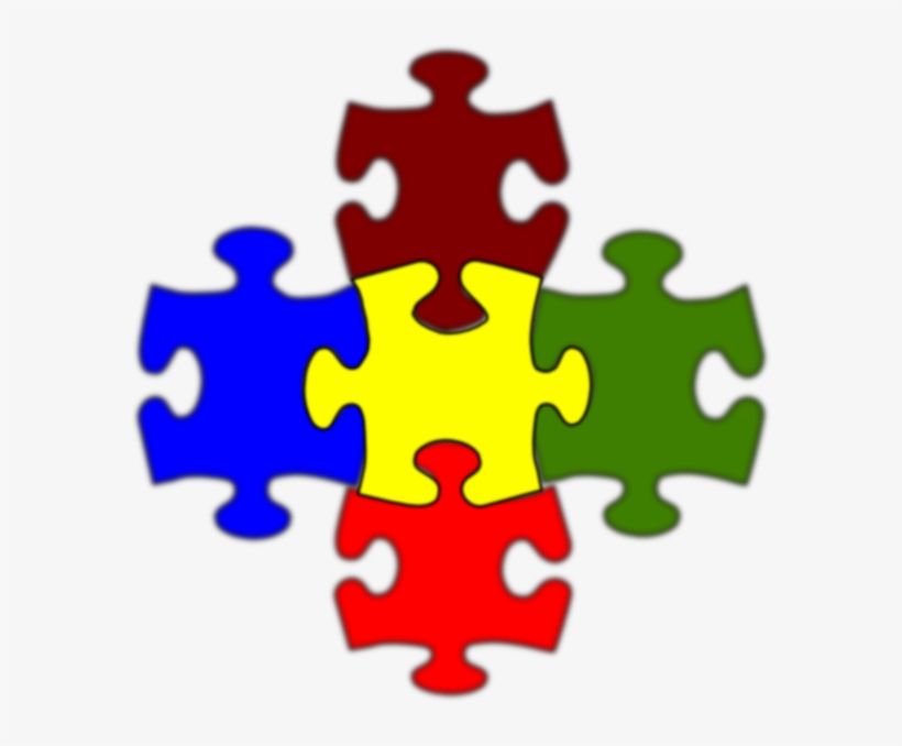 5 Piece Puzzle Clipart, transparent png download