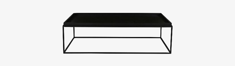 Black Powder Rectangular Rcoated Steel Coffee Table - Coffee Table, transparent png download