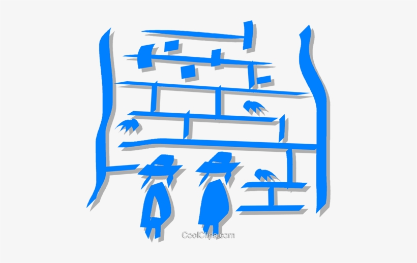 People Praying At The Wailing Wall Royalty Free Vector - Illustration, transparent png download