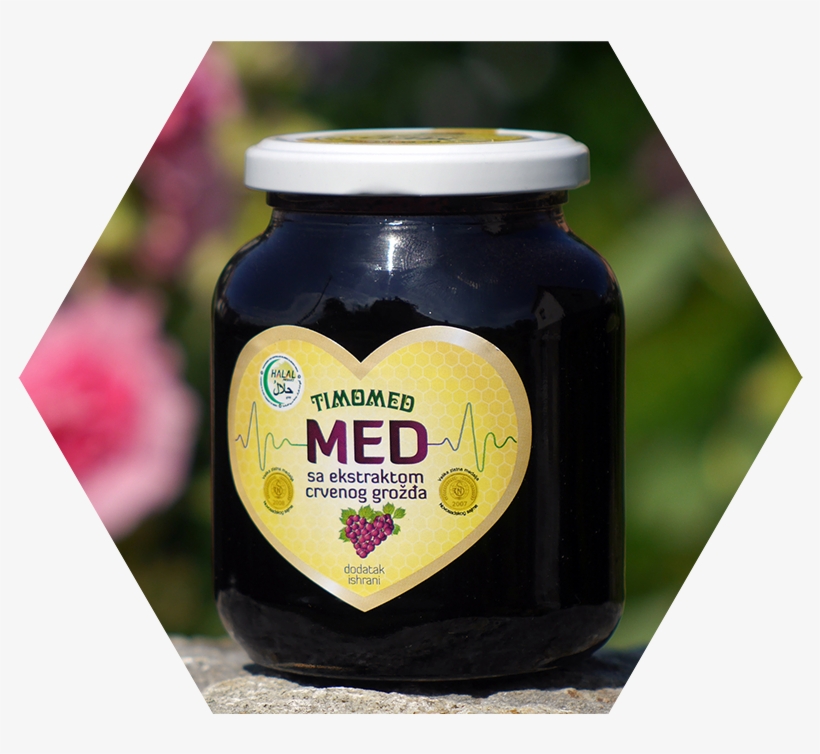 Honey With Extract Of Red Grapes - Label, transparent png download