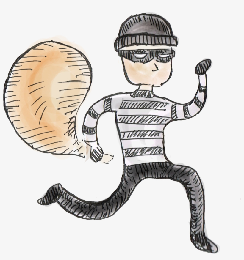 Police Beat Graphic Thief - Illustration, transparent png download