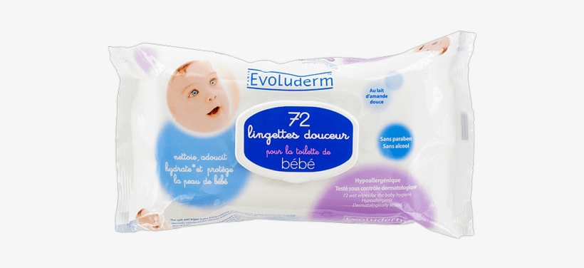 Baby Wipes - Evoluderm Baby Wipes 75 Pcs, transparent png download