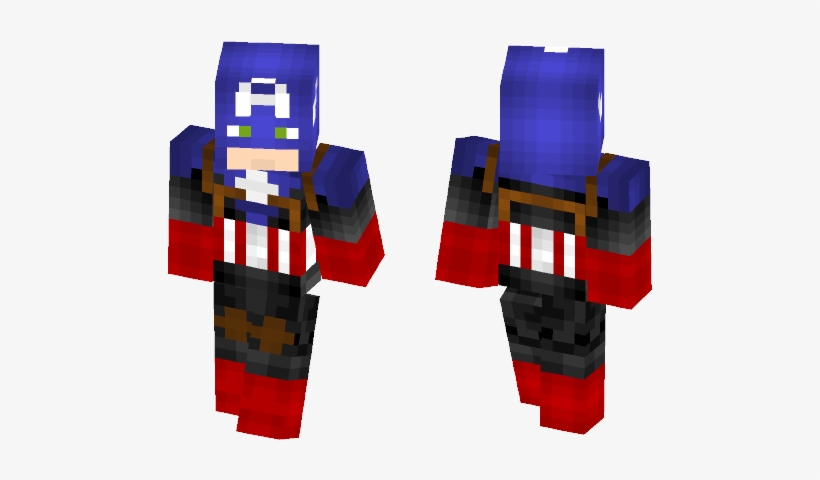 Install Captain America Skin Instruction - Spiderman Ps4 Minecraft Skin, transparent png download