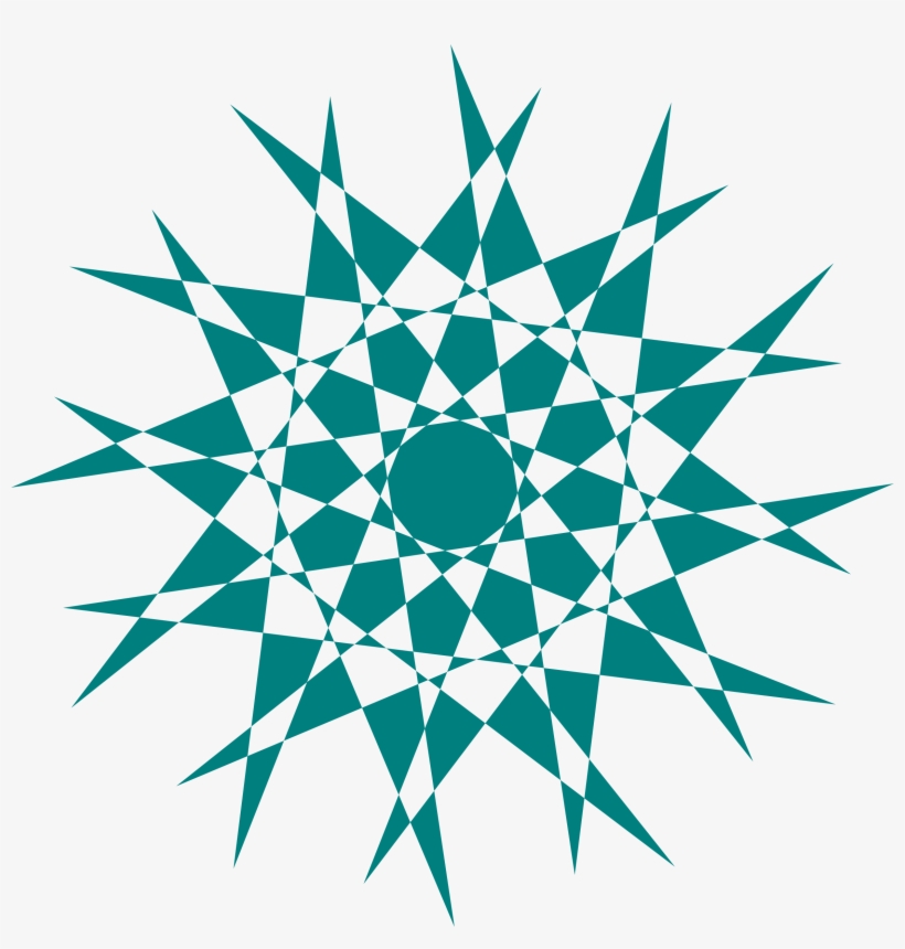 Blue Abstract Star On A White Background - ตกแต่ง สี ฟ้า Png, transparent png download