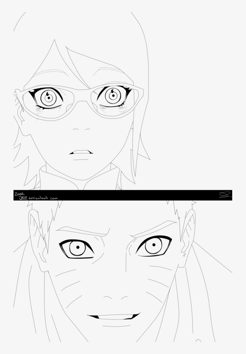 Thats What Makes It Real - Sarada Naruto Gaiden Lineart, transparent png download