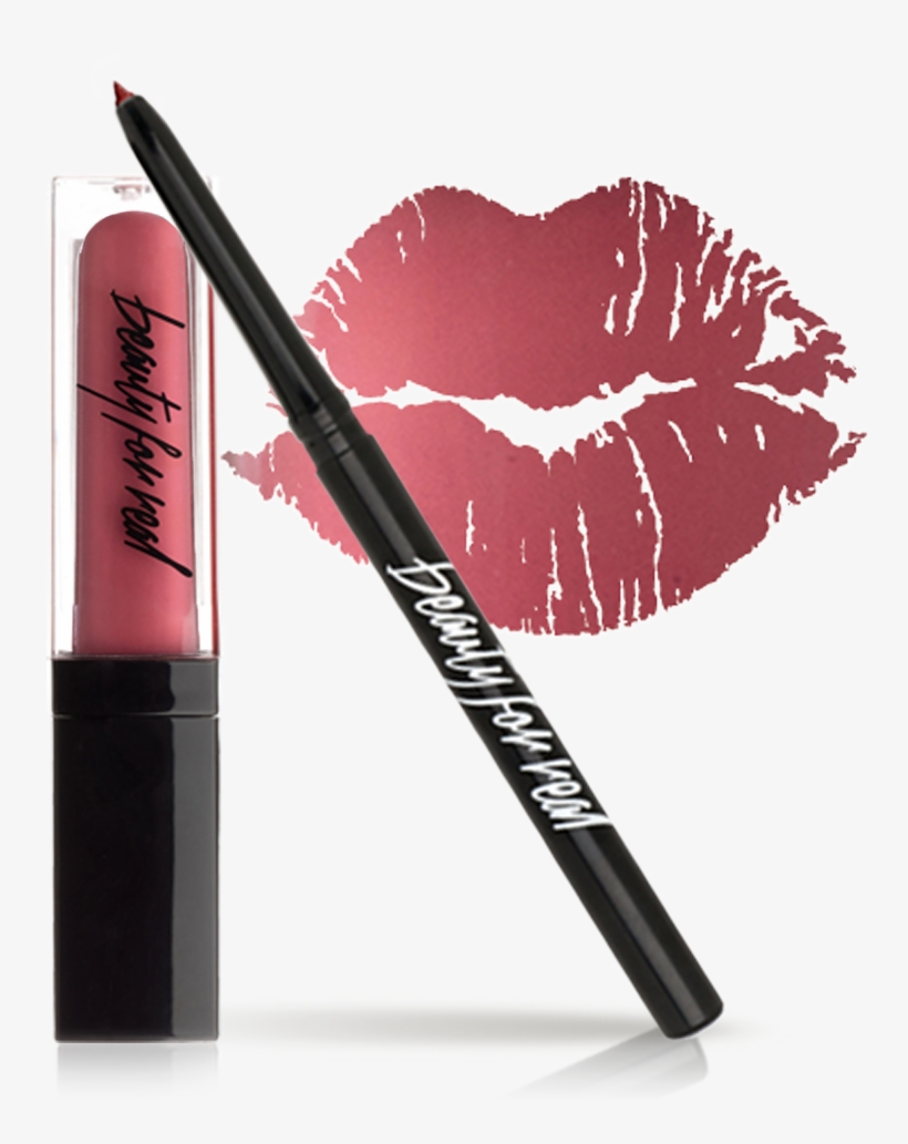Beauty For Real - Beauty For Real Lip Duo Set - Lip Gloss Lip Liner Set, transparent png download