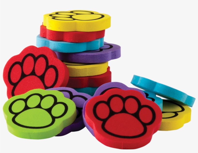 Tcr20643 Foam Paw Print Counters Image - Teacher Created Resources Foam Paw Print Counter Set,, transparent png download