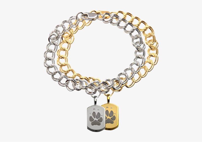 Wholesale Mini Dog Tag Charm Bracelet With Actual Pawprint - Petite Oval Charm With Handwriting Bracelet, transparent png download