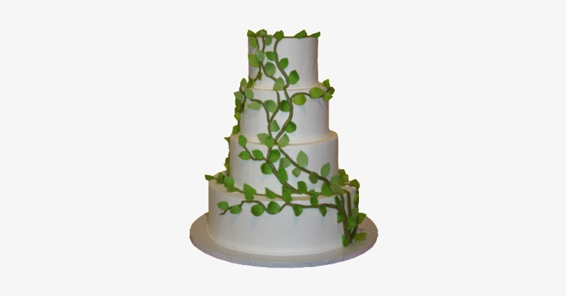 4-tier Round Wedding Cake With Vine - Cake With Vines, transparent png download