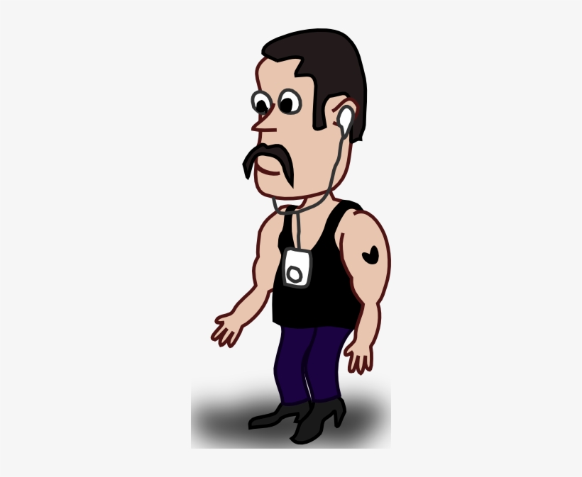 Muscular Man Svg Clip Arts 282 X 593 Px, transparent png download