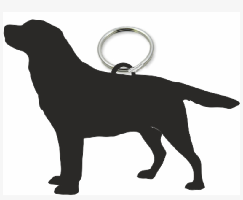 Labrador Retriever Key Ring Fob - Labrador Retriever Silhouette, transparent png download