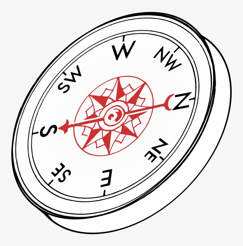 North Compass Rose Symbol West - Compass, transparent png download