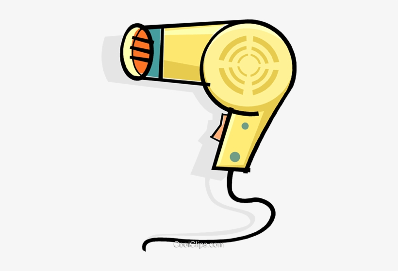 Hair Dryer Royalty Free Vector Clip Art Illustration - Secador Clipart, transparent png download