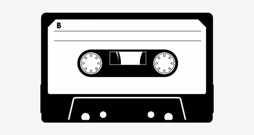 Vintage Audio Cassette Wall Sticker - Cassette Sticker, transparent png download