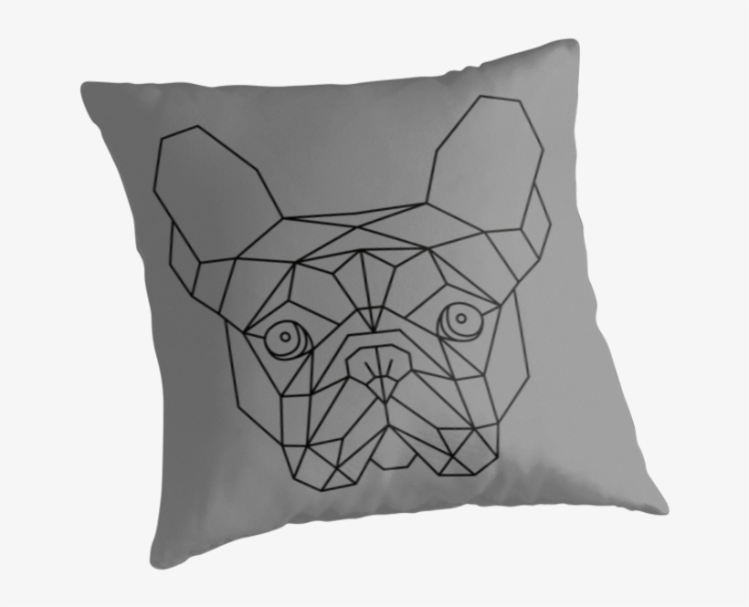 The Face Of A French Bulldog Which I Sketched And Then - Throw Pillow, transparent png download