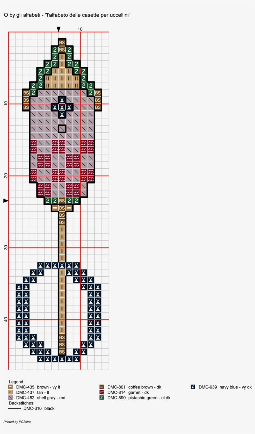 Alfabeto Delle Casette Per Uccellini - Cross-stitch, transparent png download
