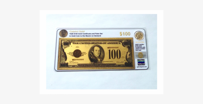 1928 Gold Certificate And Flake Set, transparent png download