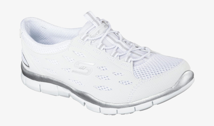 Women's Skechers Gratis Bungee Sneaker Going Places/white, transparent png download