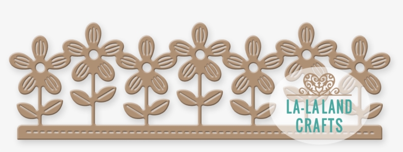 Store Search - La-la Land Crafts La-la Land Die-flower Border, 5"x1.5", transparent png download