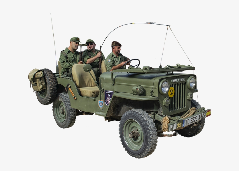 Jeep, War, Military, Army, Vehicle, Normandy, Soldier - Military, transparent png download