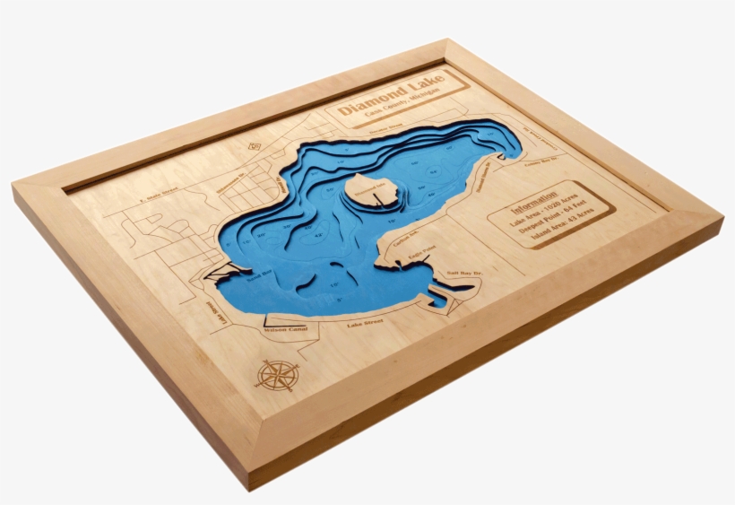 Diamond Lake 3d Map 26" X 20" - Study Buddy Desktop, transparent png download