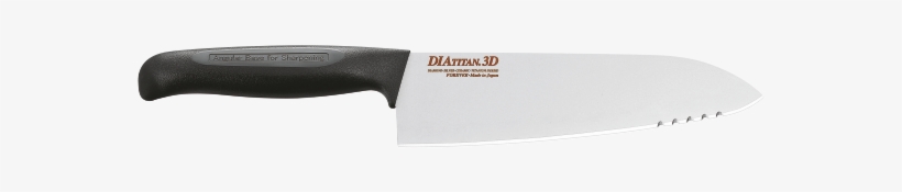 Diamond Titanium 3d Knife With Scalloped Edge And Diamond - Knife, transparent png download
