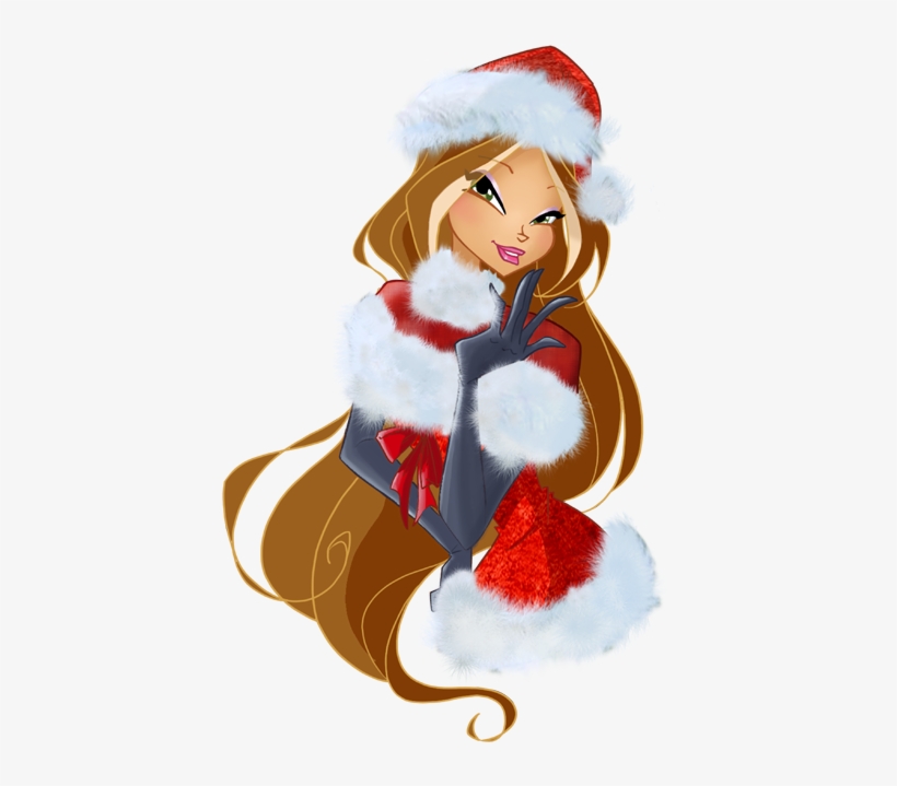 Flora Christmas - Merry Christmas Winx Flora Png, transparent png download