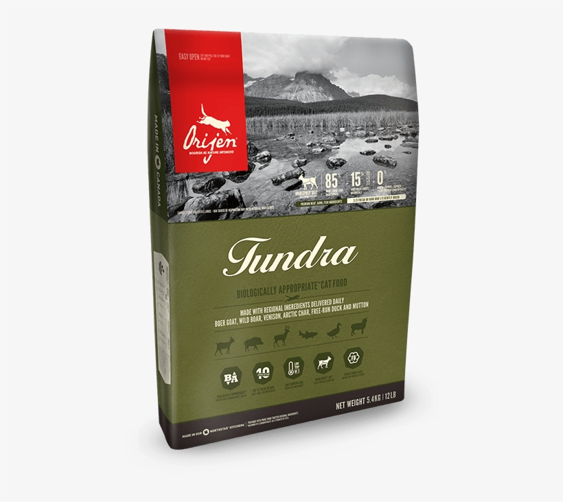 Orijen Tundra Cat Food Bag - Orijen Tundra Cat Food, transparent png download