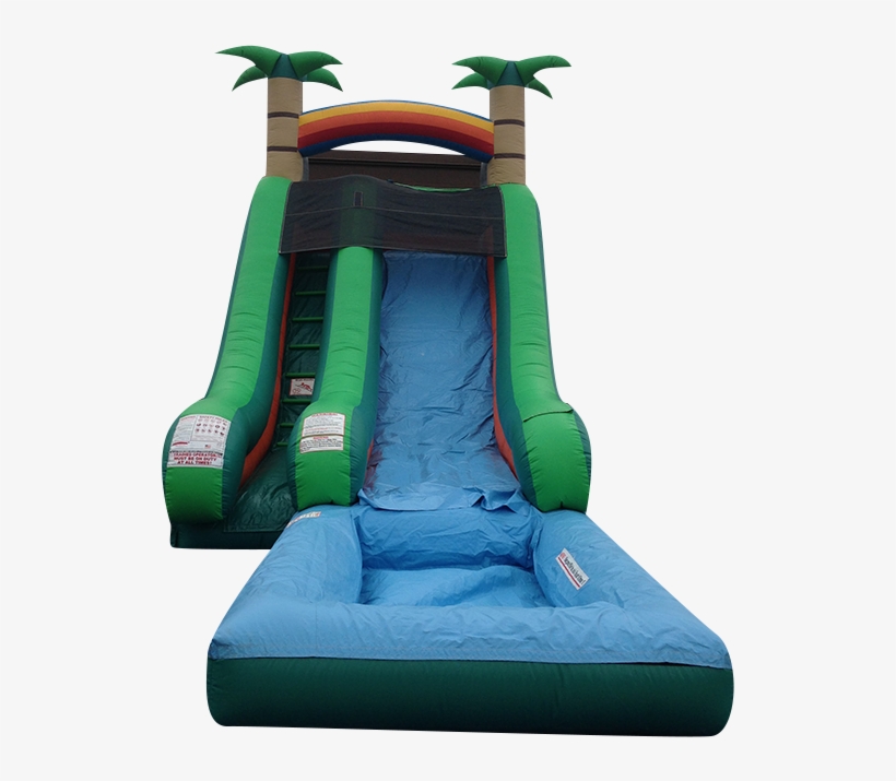 Tropical Splash Water Slide 18 Tall 30l - Inflatable, transparent png download